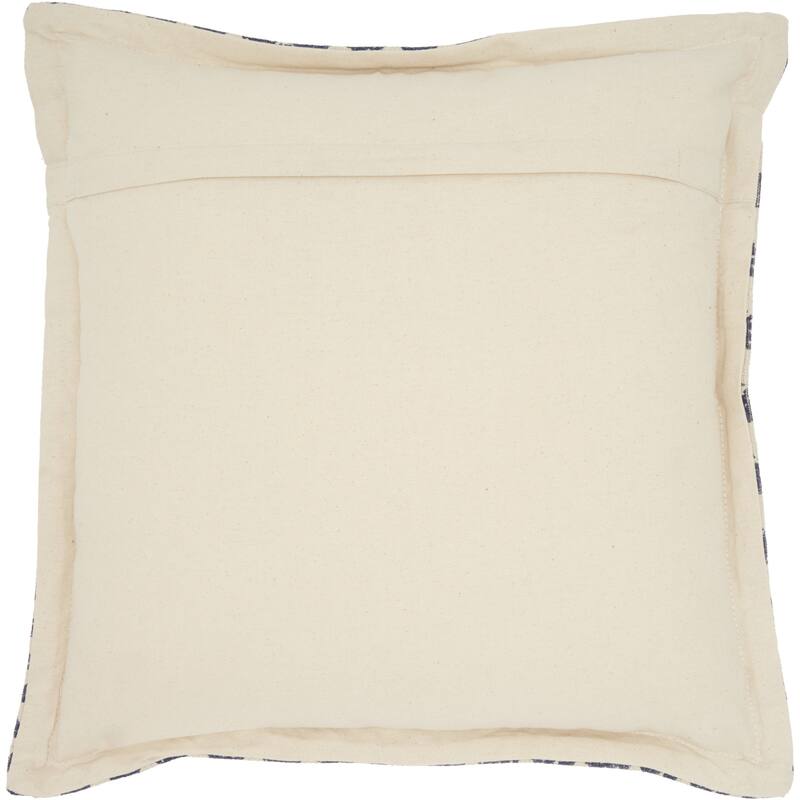 HomeRoots Indigo And Ivory Triangle Design Throw Pillow