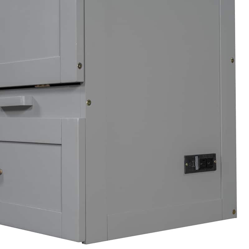 Space-Saving Murphy Bed with USB Ports and Large Drawers