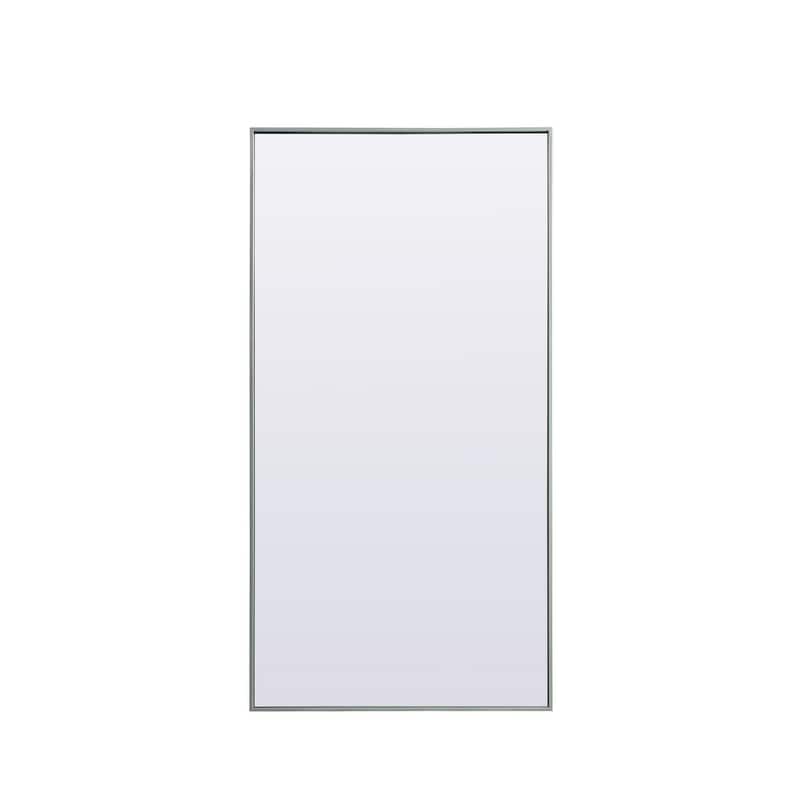 Indigo Home Metal Frame Rectangle Full Length Mirror 30x60 Inch - Silver