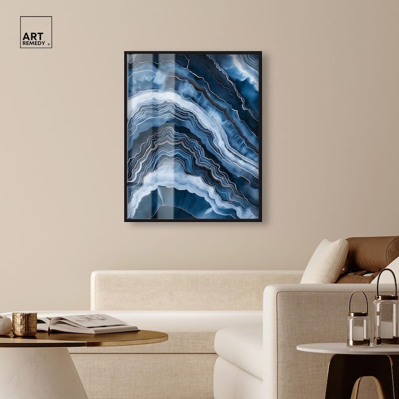 Azure Abyss Layers Shadowbox by Art Remedy