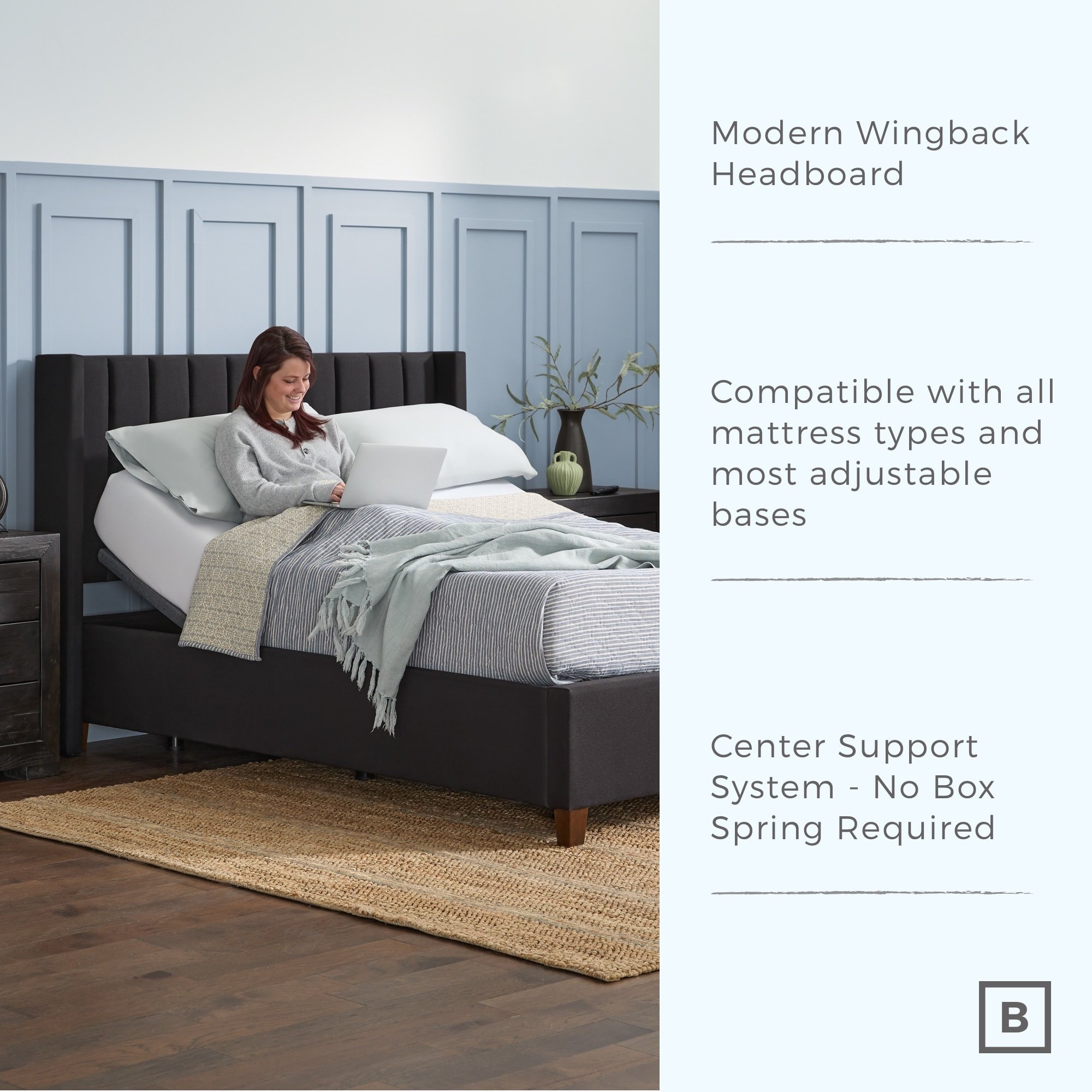 Brookside adele store vertical upholstered bed