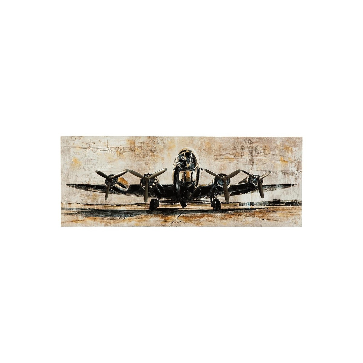 Shop Kalene Vintage Airplane Wall Art Overstock 20918043