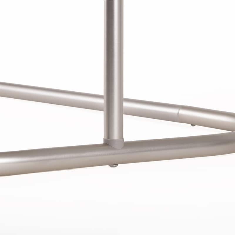 Utopia Alley Rustproof Aluminum Hoop Oval Shower Rod, 54 Inch Extra Large Size by 26 Inch, with White Shower Curtain 180x70 inch