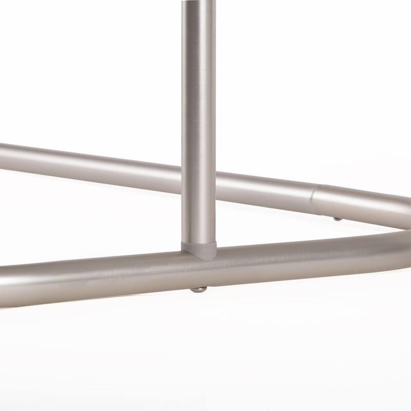 Utopia Alley Rustproof Aluminum Hoop Shower Rod 45.7x22", with White Shower Curtain 180x70"