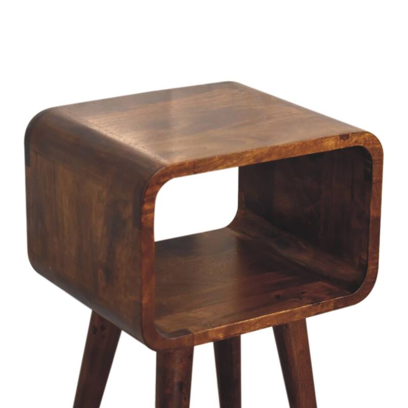 HomeRoots 20" Chestnut Solid Wood Open Nightstand