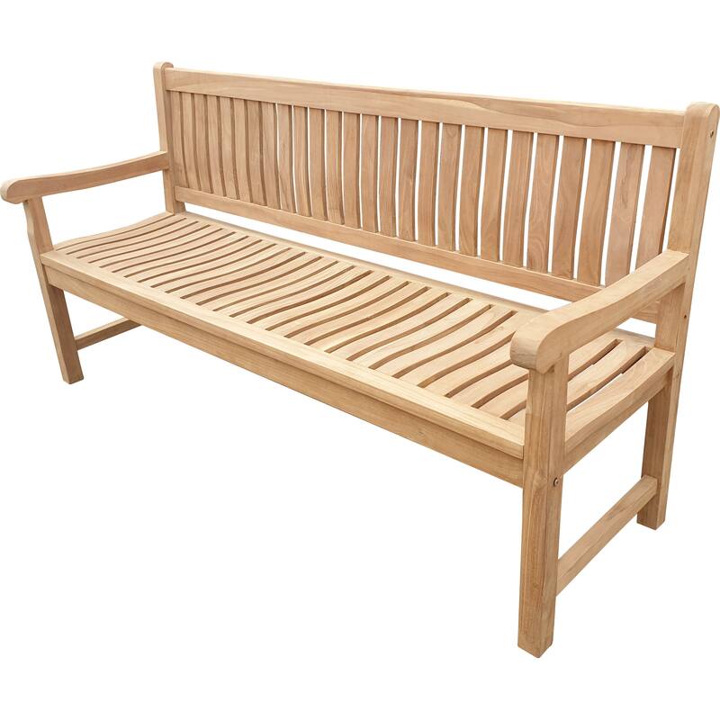 Seven Seas Teak San Juan Teak Wood Outdoor Patio Bench, 6 Foot