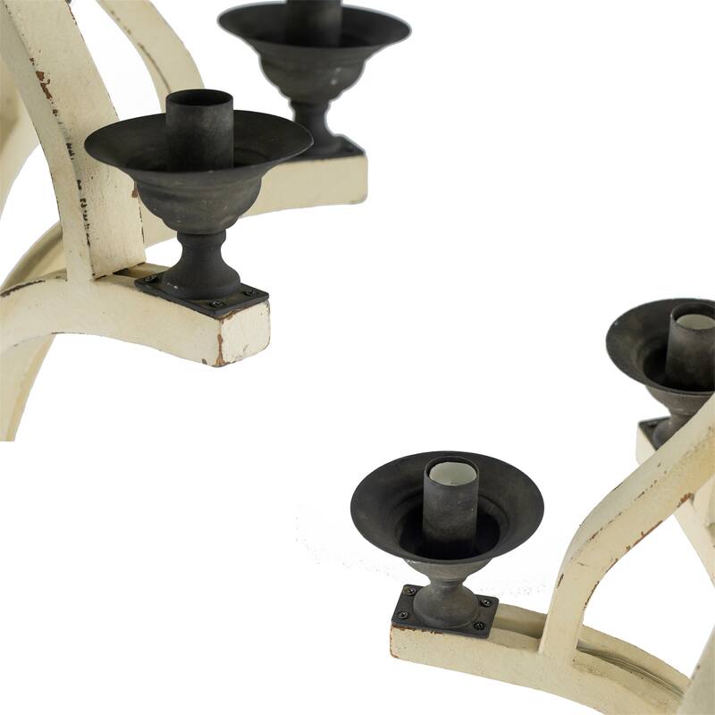 6 - Light Wood Chandelier