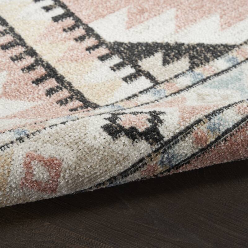 HomeRootsGeometric Bohemian Rectangle Area Rug - 84' X '63' X '0.25