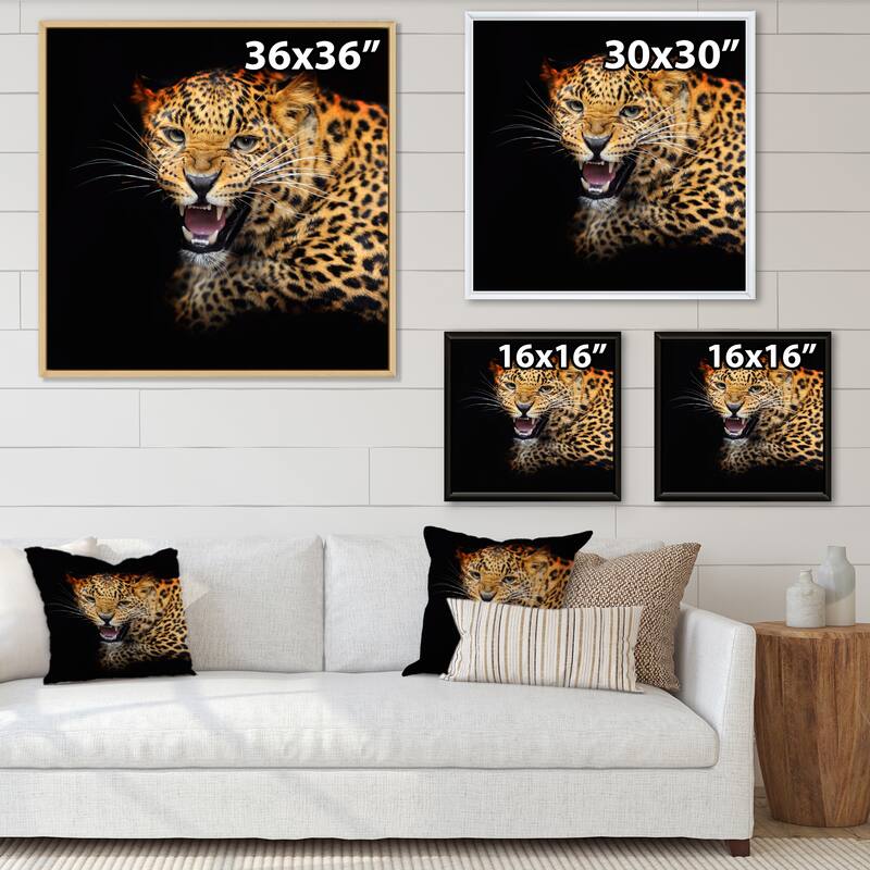 Designart "Portrait Of Leopard In Its Natural Habitat" Traditional