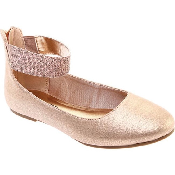girls rose gold ballet flats