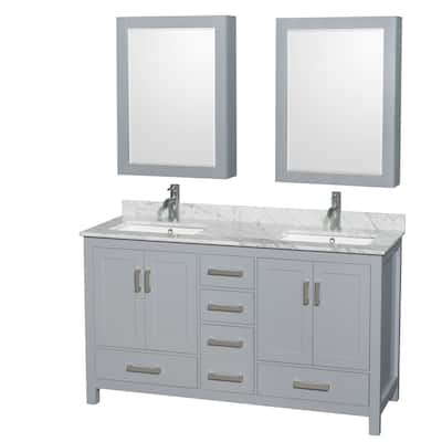 Wyndham Collection WCS141460DUNSMED Sheffield 60" Free Standing Double