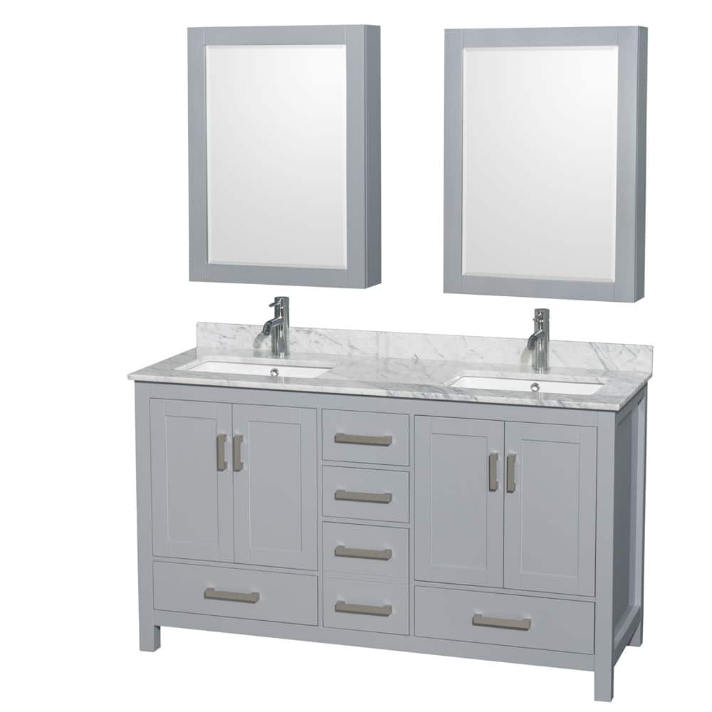 Wyndham Collection WCS141460DUNSMED Sheffield 60" Free Standing Double