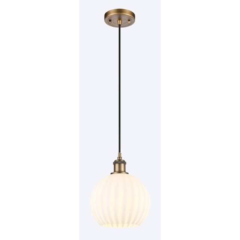 Innovations Lighting 516-1P-10-8 White Venetian Pendant White Venetian