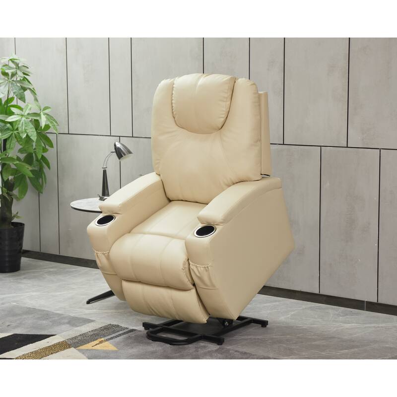 Recliner Chair Modern Recliner Sofa Faux Leather Recliners with Cup Holders, Remote Control