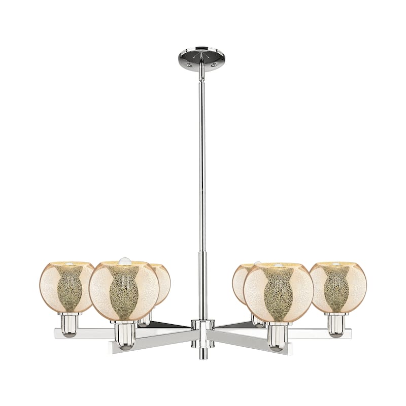 Innovations Lighting Endless Possibilities Arcadia - Athens - 6 Light 36" Stem Hung Chandelier - Mercury/Polished Nickel