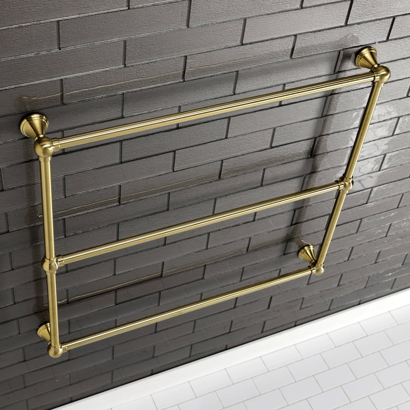 Kingston Brass Maximilien 36-Inch Wall Mount 3-Bar Towel Rack