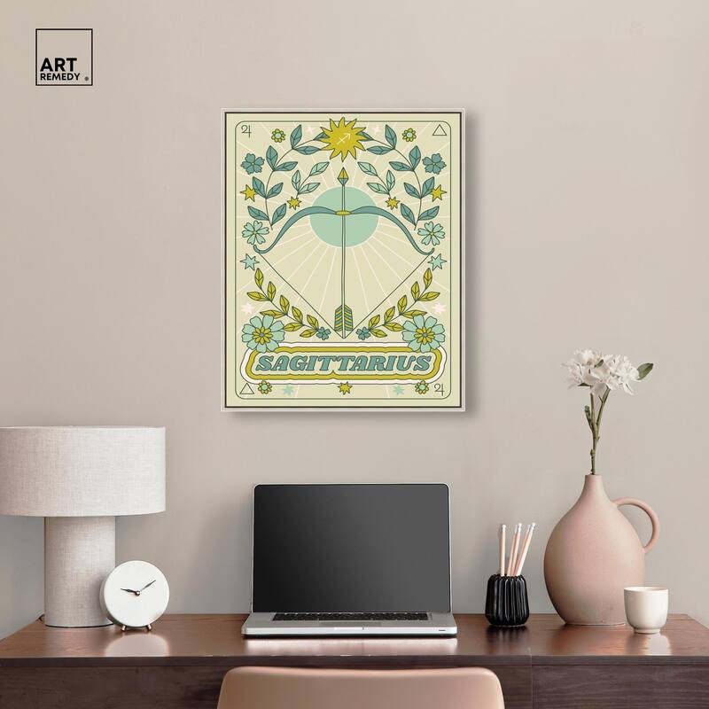 Sagittarius Stars Card Canvas by Art Remedy