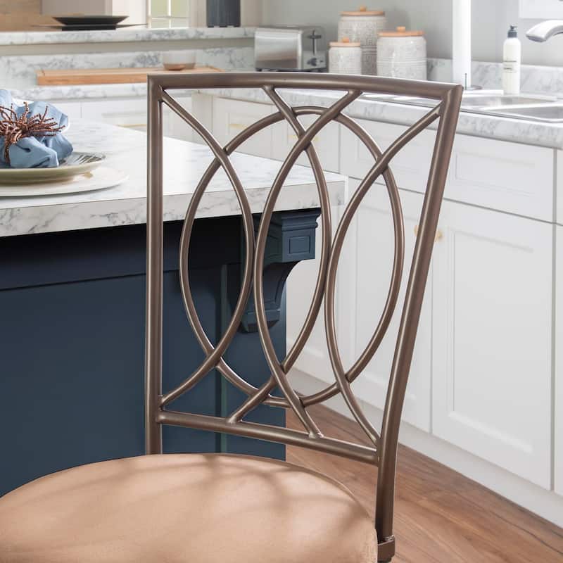 Monaco Big & Tall Bronze Metal Swivel Counter Stool