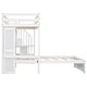 preview thumbnail 27 of 26, Twin over Twin Loft Bed with Built-in Desk, Staircase, Storage Compartments, Shelves, and Solid Pine Wood Construction, Natural