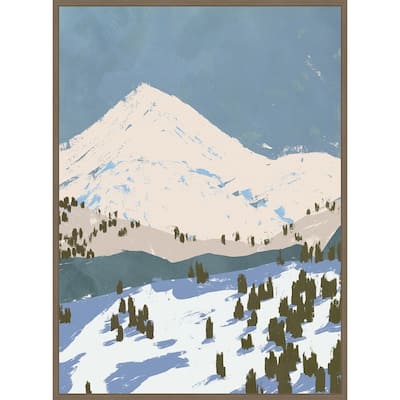 Bunny Slopes II by Jacob Green Framed Canvas Wall Art Print - Sylvie Dark Gold