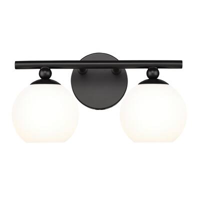 Neoma by Z-Lite 2 Light Vanity in Matte Black