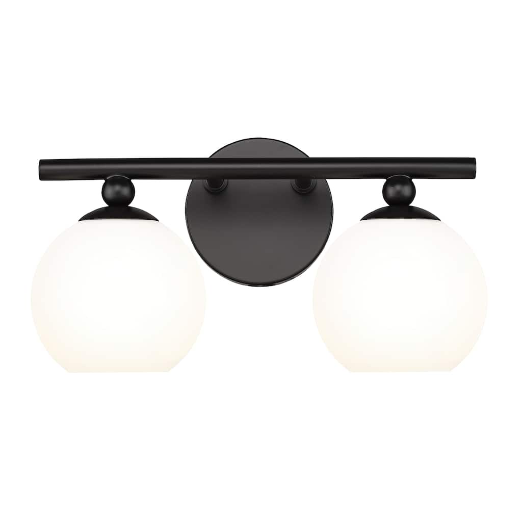 Neoma by Z-Lite 2 Light Vanity in Matte Black