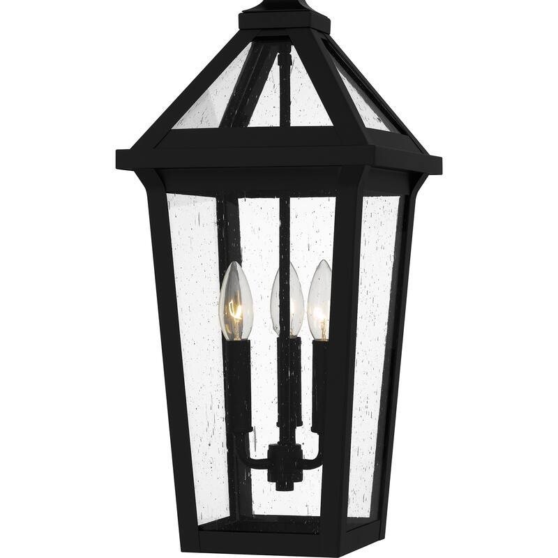 Boulevard 3-Light Matte Black Outdoor Hanging Lantern
