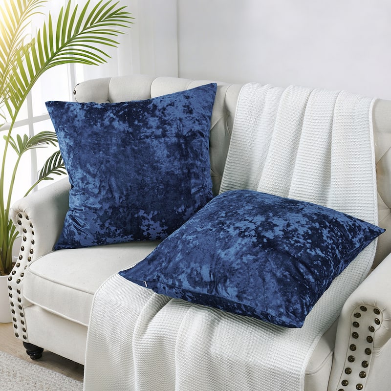 Rancho Crushed Velvet Throw Pillow Cover Set, NO INSERT