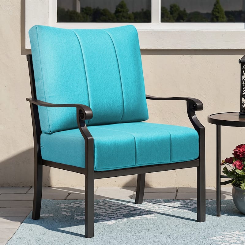 Ivora 24" W x 24" D x 6" T Water & Fade Resistant Outdoor Lounge Chair Replacement Cushion Set