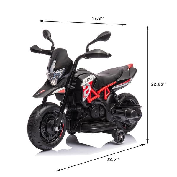 Licensed Aprilia 6V Ride-On Motorcycle for Kids, Perfect Christmas Gift