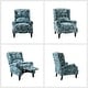preview thumbnail 61 of 74, Olympus Upholstered Classic Manual Wingback Recliner with Spindle Legs by HULALA HOME