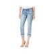 Earl Jean Womens Boyfriend Jeans Embellished Cuffed