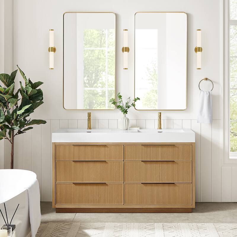 Hohhot Bath Vanity with Integrated Stone Sink Top without Mirror