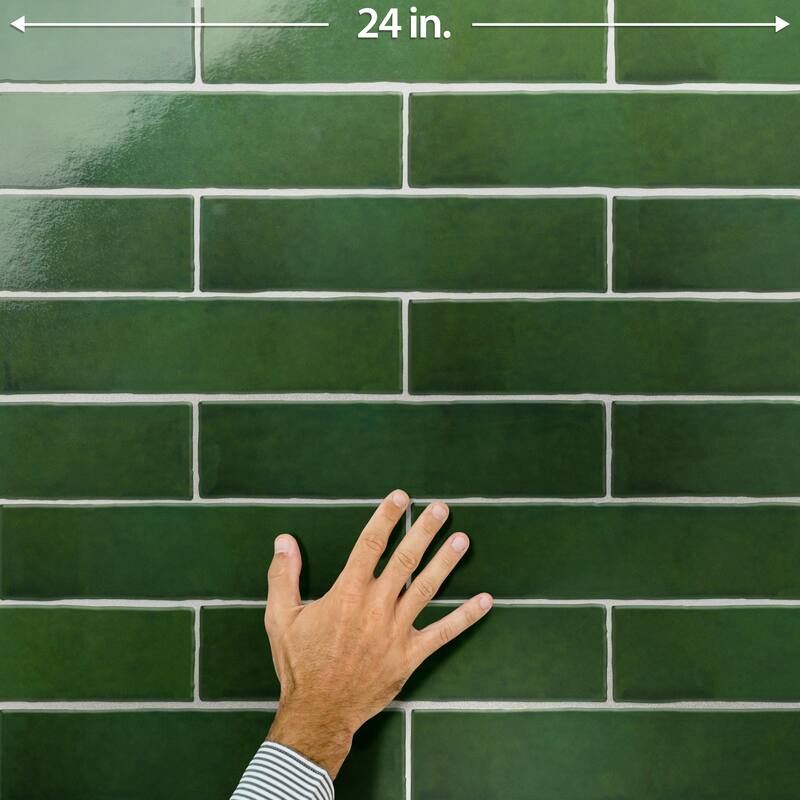 Merola Tile Viva Antic Verde 3" x 12" Ceramic Wall Tile