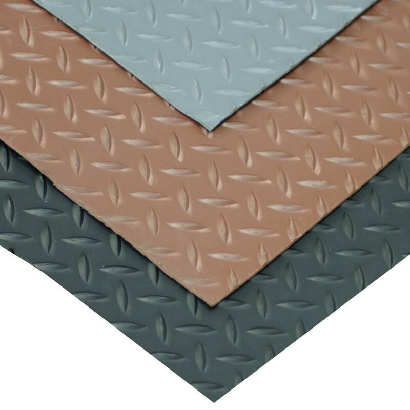 Rubber-Cal Diamond-Plate Thermoplastic Flooring