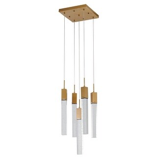 Gold Chandelier With Clear Block Crystals - Bed Bath & Beyond - 32886893