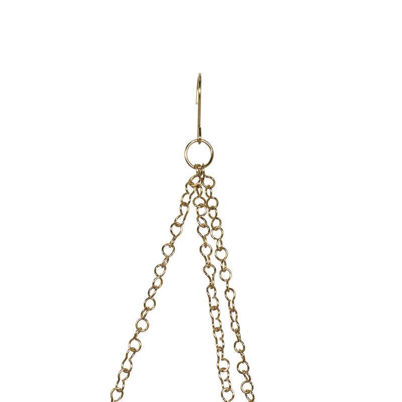 Metal Hanging Dome Indoor Outdoor Wall Planter with Chain - Set of 2 Silver, Gold or Black - Roche River Decor