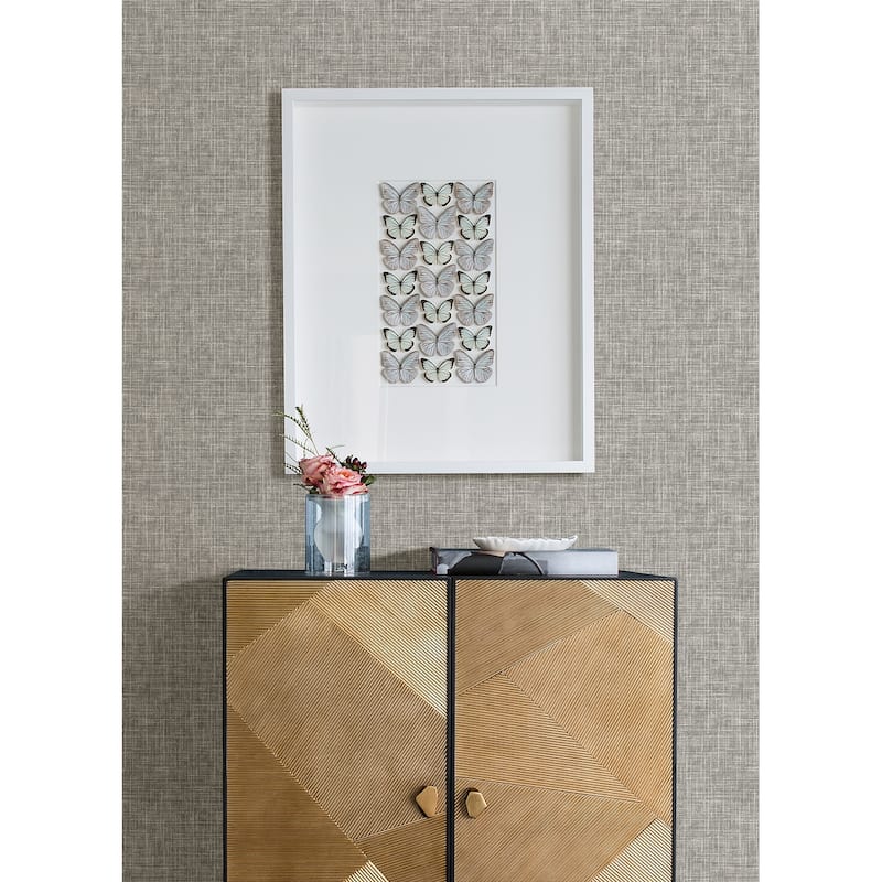 Agave Yellow Faux Grasscloth Wallpaper