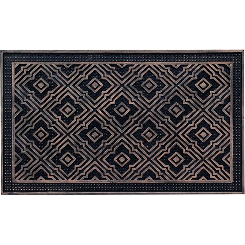 A1HC Rubber Pin Mat, Beautifully Copper Hand Finished Doormat, 18"X30"
