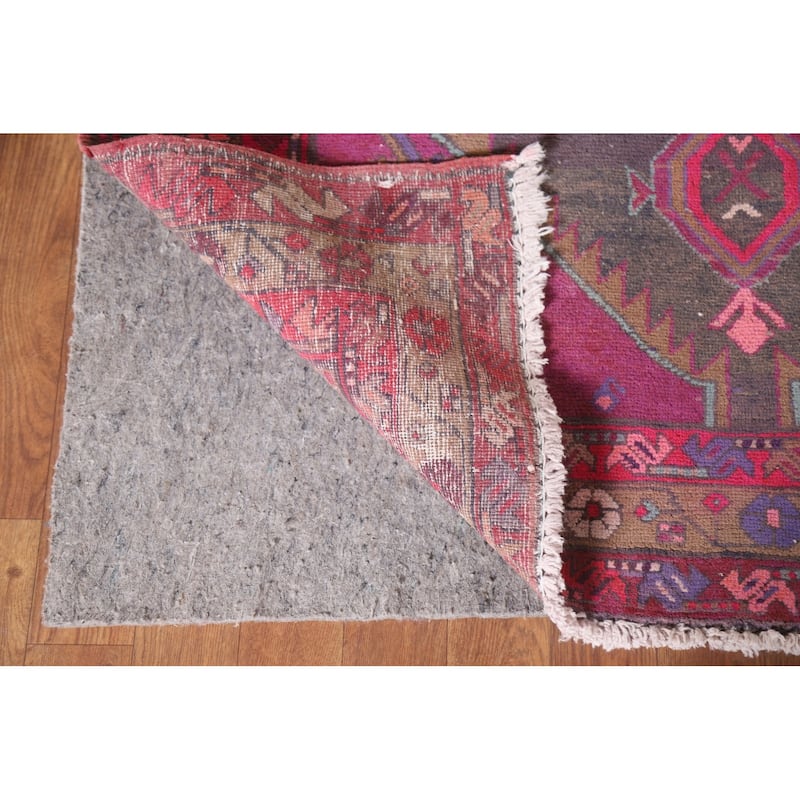 Hand Knotted Oriental 100% Wool Carpet Traditional Tribal Multi-Colored Ardebil Runner Rug - 10' 8'' X 3' 11''