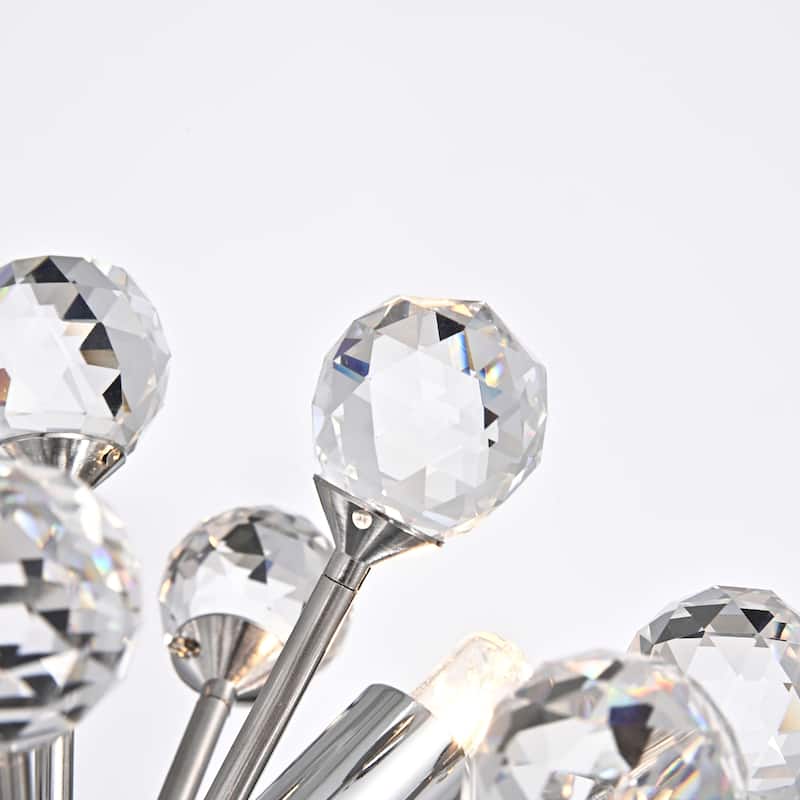 Clara Mini Pendant 6-light Sputnik Clear Crystal Balls Pendant Chandelier