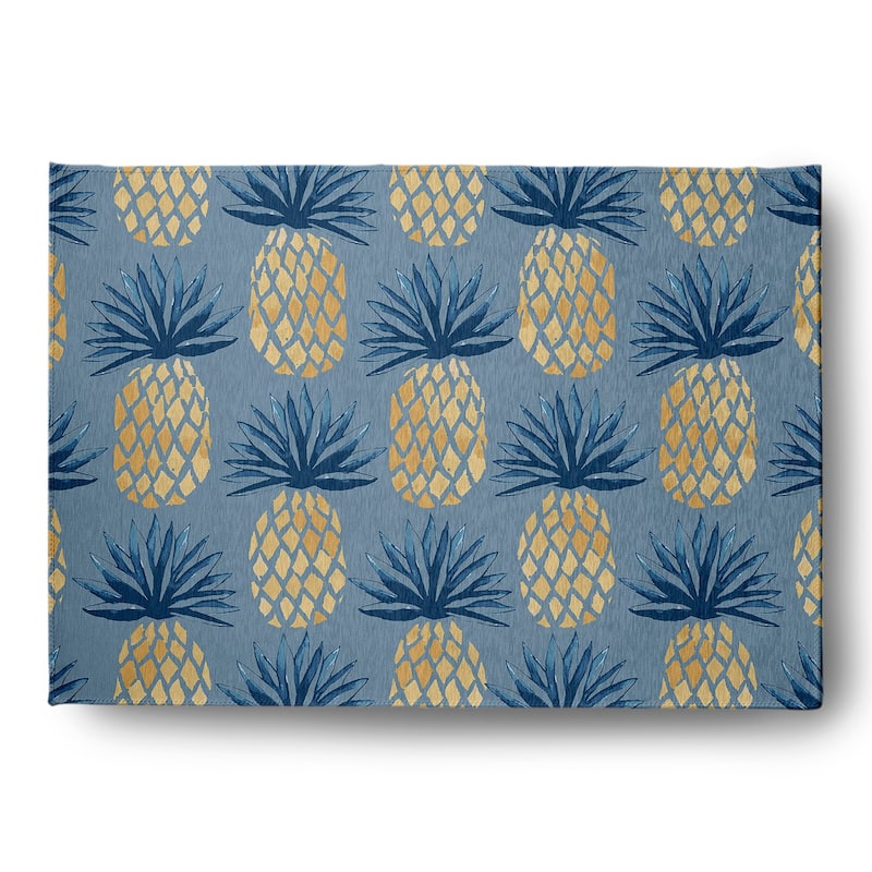 Pineapple Stripes Indoor/Outdoor Rug - Dusty Smoke - 5' x 7'