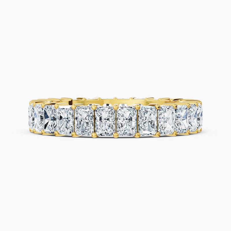Auriya 14k Gold Radiant North-South Lab Grown Diamond Eternity Band 3.00 - 11.25 ct. tw. (F-G, VS) - 3.90 ct. wt. - 4 - Yellow