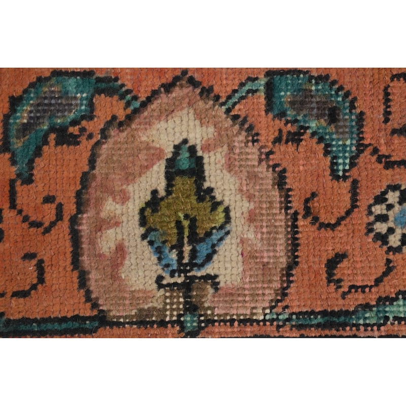 Hand Knotted Oriental 100% Wool Carpet Traditional Floral Green Tabriz Area Rug - 9' 10'' X 6' 5''