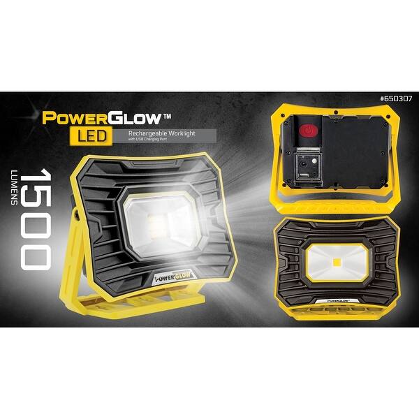 Shop Powerglow Portable 1500 Lumens Led Rechargeable Light Work