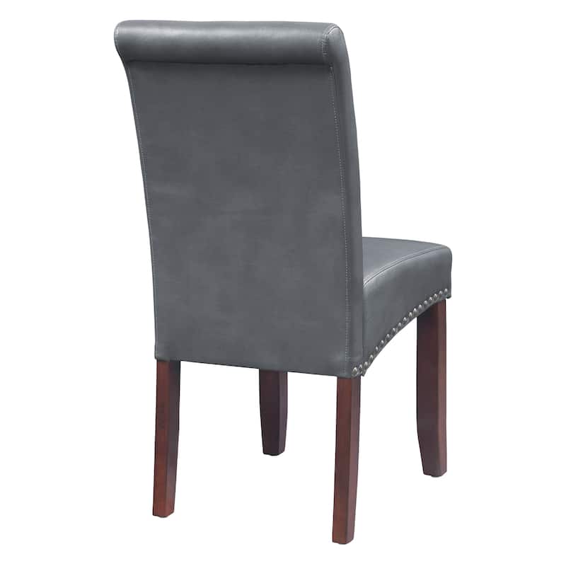 Copper Grove Five Bridge Eco Parsons Faux Leather Nailhead Chair