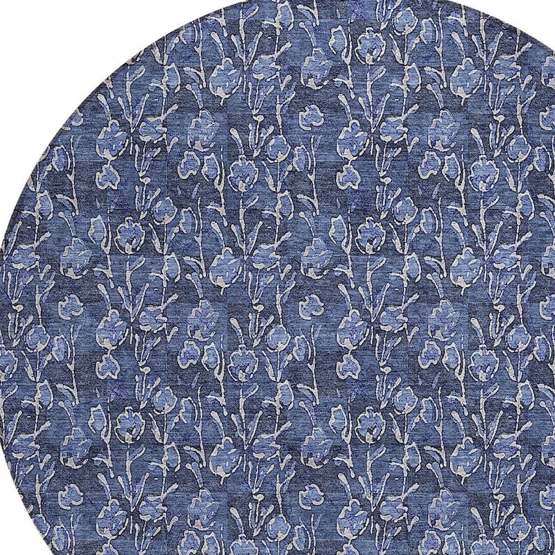 HomeRoots Floral Transitional Rectangle Outdoor Rug