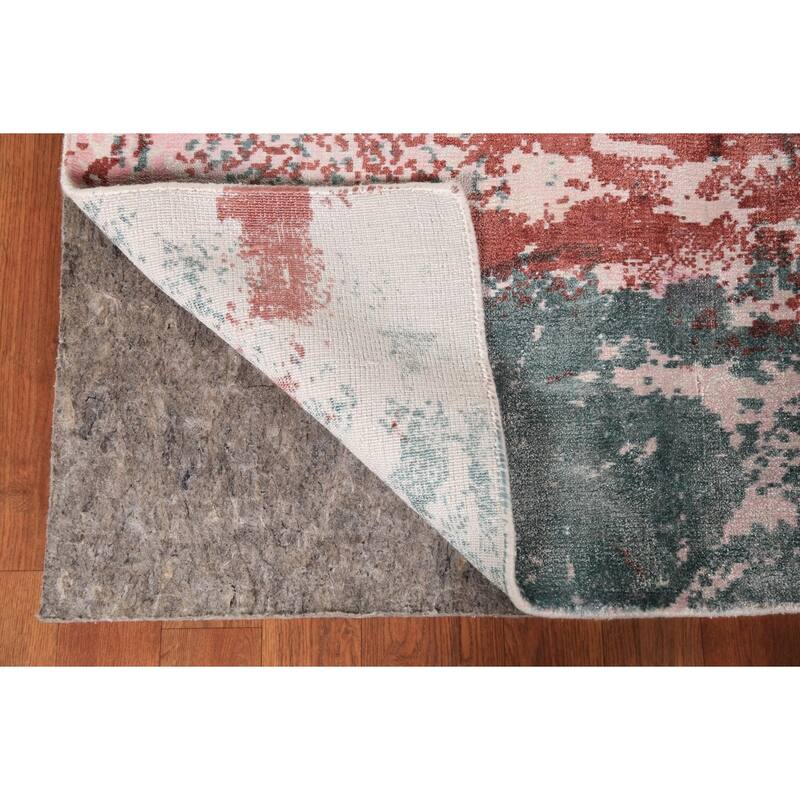 Contemporary Abstract Oriental Area Rug Hand-Knotted Wool Carpet - 3'6"x 5'4"