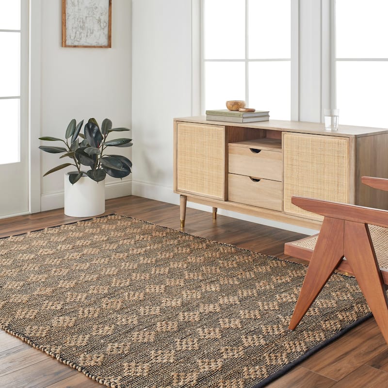 Bateman Rustic Area Rug - 9' x 12' - Dark Brown