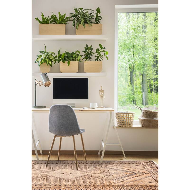 ECARPETGALLERY Hand-knotted Antalya Vintage Beige Wool Rug - 4'11 x 6'6